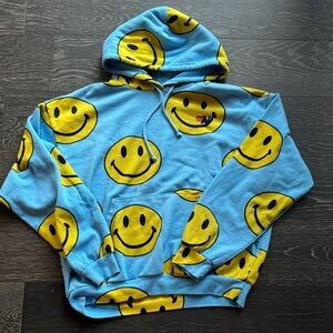 Aviator Nation Blue and Yellow Smiley Hoodie